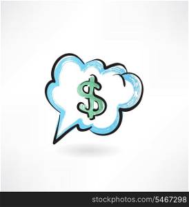 Dollar sign in the cloud