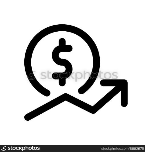 dollar value, icon on isolated background
