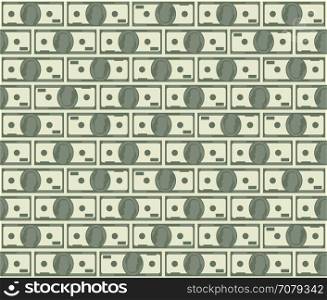 Dollars seamless pattern. Dollars seamless pattern. Vector background with dollar banknotes