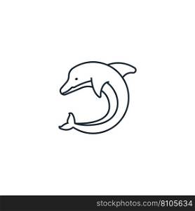 Dolphin creative icon from ecology icons Vector Image