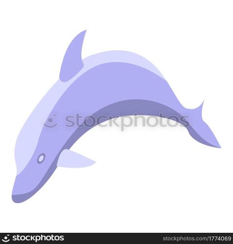 Dolphin icon. Isometric of Dolphin vector icon for web design isolated on white background. Dolphin icon, isometric style
