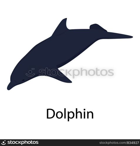 Dolphin icon. Isometric of dolphin vector icon for web design isolated on white background. Dolphin icon, isometric style