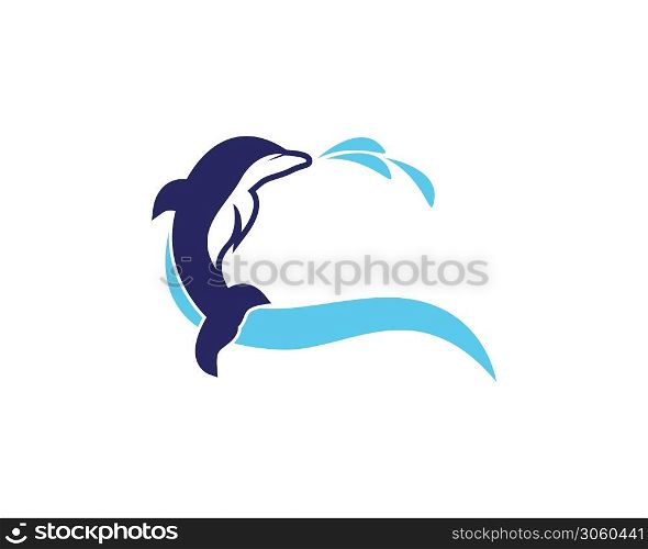 Dolphin logo design vector illustration