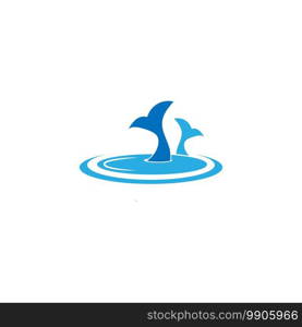 Dolphin logo icon design concept vector template illustration