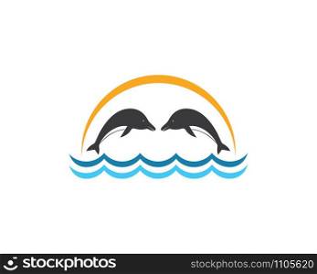 Dolphin logo icon vector template