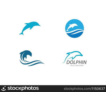 Dolphin logo icon vector template