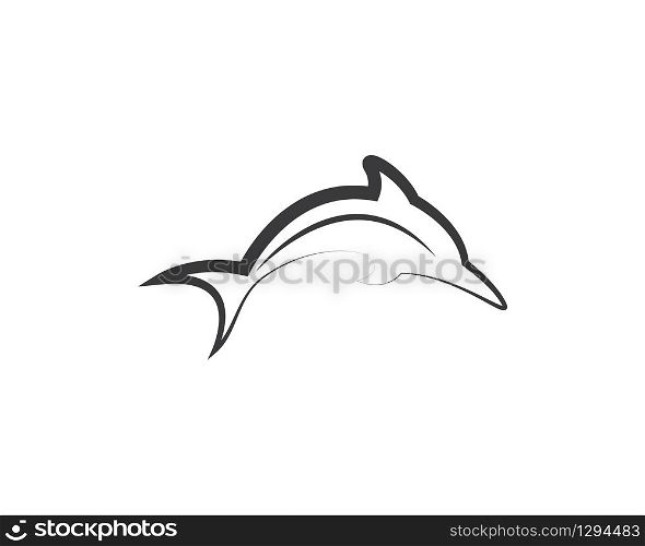 Dolphin logo template vector icon illustration design