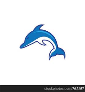 Dolphin logo template vector icon illustration design
