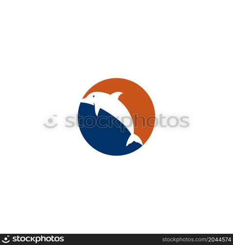 Dolphin logo vector illustration design template.