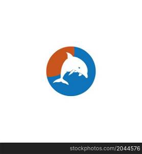 Dolphin logo vector illustration design template.