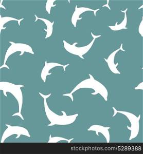 dolphin seamless pattern background vector illustration