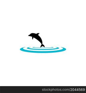 Dolphin vector icon illustration logo templat.