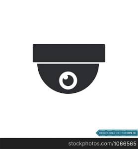 Dome CCTV, Security Camera Icon Vector Template Illustration Design