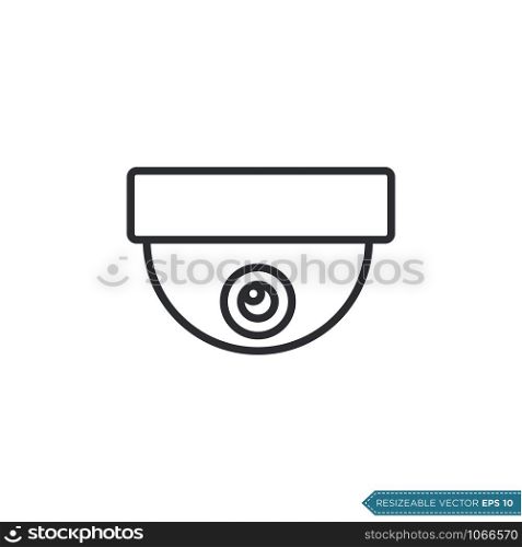 Dome CCTV, Security Camera Icon Vector Template Illustration Design