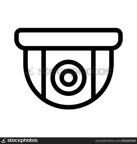 Dome shaped security camera isolated on a white background