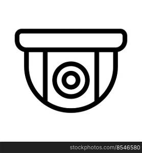 Dome shaped security camera isolated on a white background