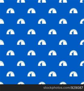 Dome tent pattern repeat seamless in blue color for any design. Vector geometric illustration. Dome tent pattern seamless blue