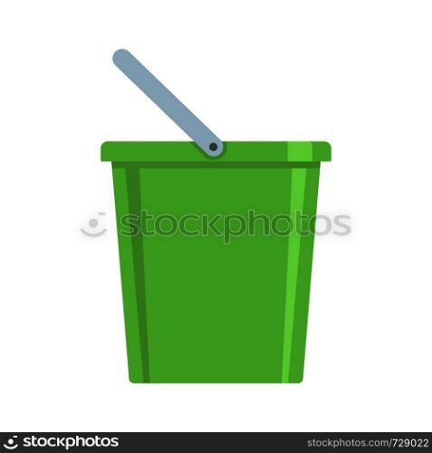 Domestic bucket icon. Flat illustration of domestic bucket vector icon for web. Domestic bucket icon, flat style