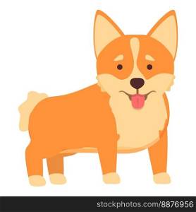 Domestic corgi icon cartoon vector. Baby canine. Funny pet. Domestic corgi icon cartoon vector. Baby canine
