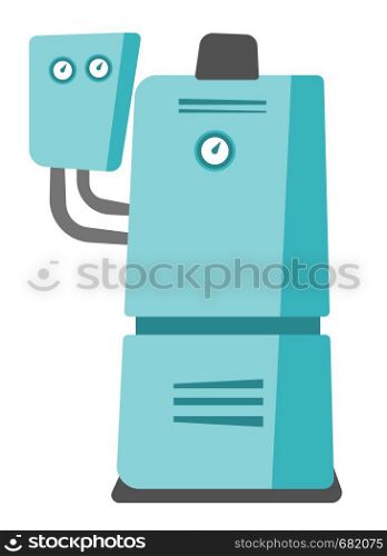 Domestic heating water system vector cartoon illustration isolated on white background.. Heating water system vector cartoon illustration.