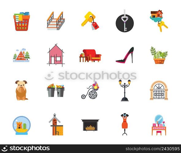 Domesticity icon set. Can be used for topics like home, household, dwelling, design