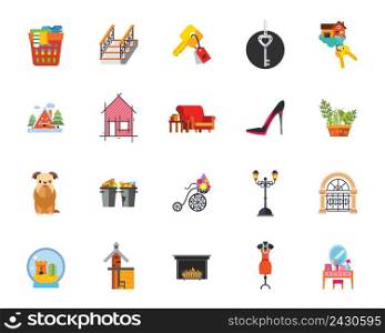 Domesticity icon set. Can be used for topics like home, household, dwelling, design