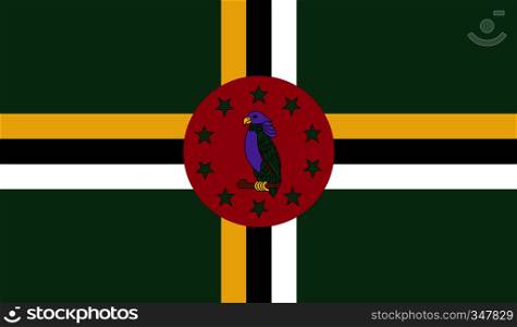 Dominica flag image for any design in simple style. Dominica flag image