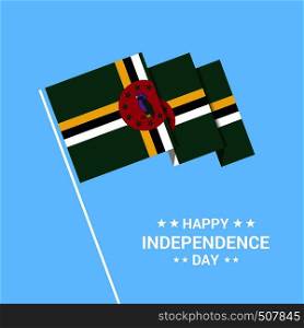 Dominica Independence day typographic design with flag vector