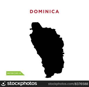 Dominica map icon vector logo template
