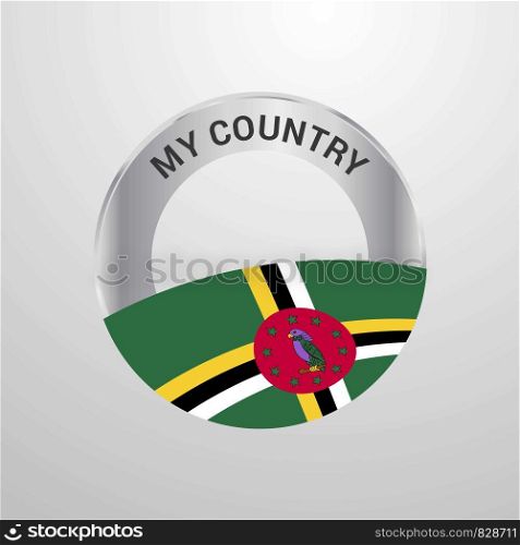 Dominica My Country Flag badge