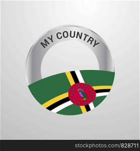 Dominica My Country Flag badge