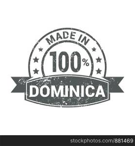 Dominica stamp design vector