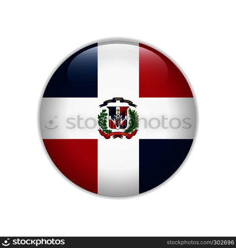 Dominican Republic flag on button