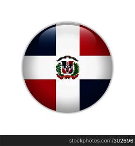 Dominican Republic flag on button