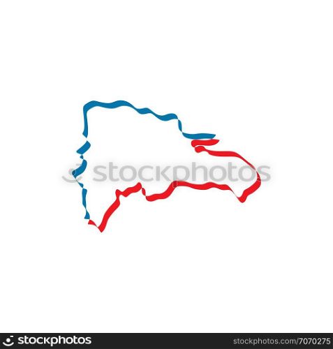 dominican republic map icon vector
