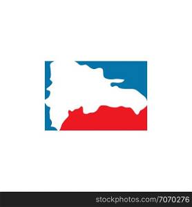 dominican republic map logo icon vector