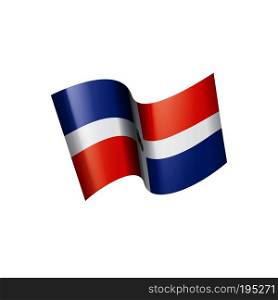 Dominicana national flag, vector illustration on a white background. Dominicana flag, vector illustration on a white background