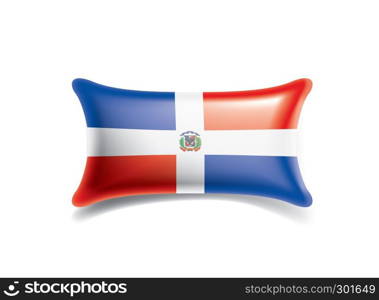 Dominicana national flag, vector illustration on a white background. Dominicana flag, vector illustration on a white background