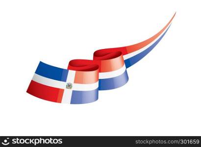 Dominicana national flag, vector illustration on a white background. Dominicana flag, vector illustration on a white background