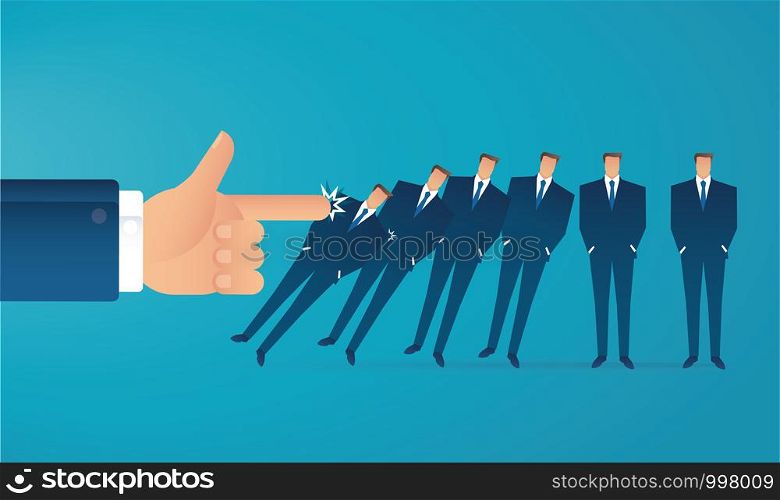 domino effect business concept vector illustration EPS10