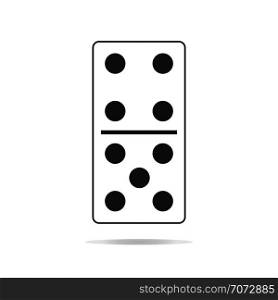 domino icon. gaming item,isolated on white background,vector illustration. domino icon. gaming item,isolated on white background