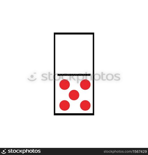 Domino Vector illustration,domino card icon template vector illustration design
