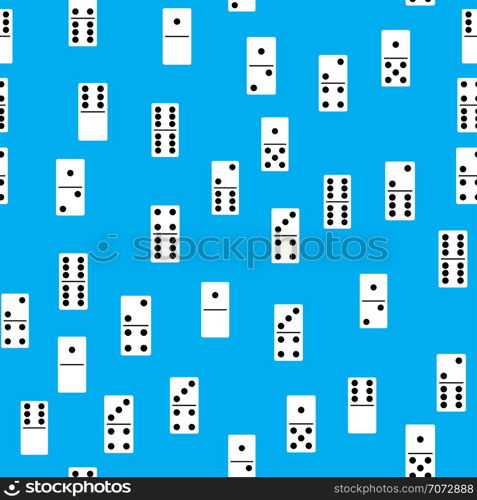 Dominos bones seamless pattern, flat vector illustration. Dominos bones seamless pattern