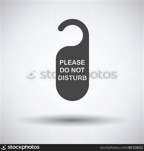 Don&rsquo;t disturb tag icon on gray background with round shadow. Vector illustration.