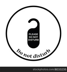 Don&rsquo;t disturb tag icon. Thin circle design. Vector illustration.