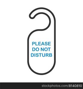 Don’t Disturb Tag Icon. Editable Bold Outline With Color Fill Design. Vector Illustration.