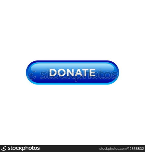 donate button website vector template