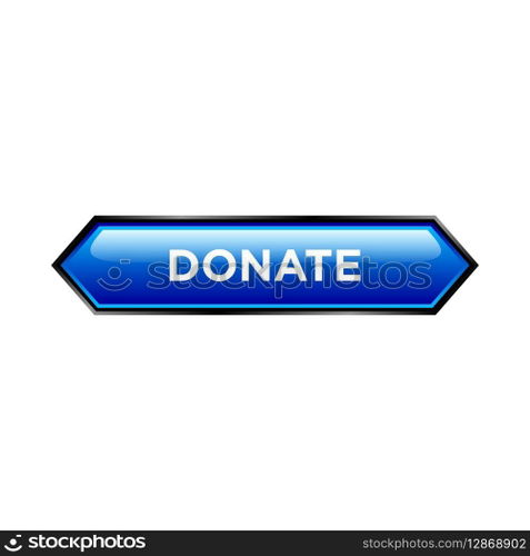 donate button website vector template