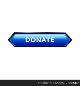 donate button website vector template