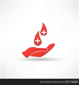 Donated blood icon